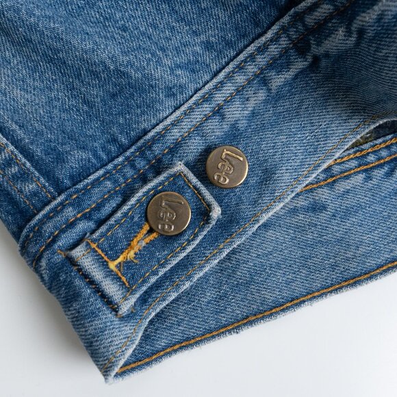 Vintage Lee Storm Rider Denim Jacket Blanket Lined Corduroy Collar - Picture 9 of 14